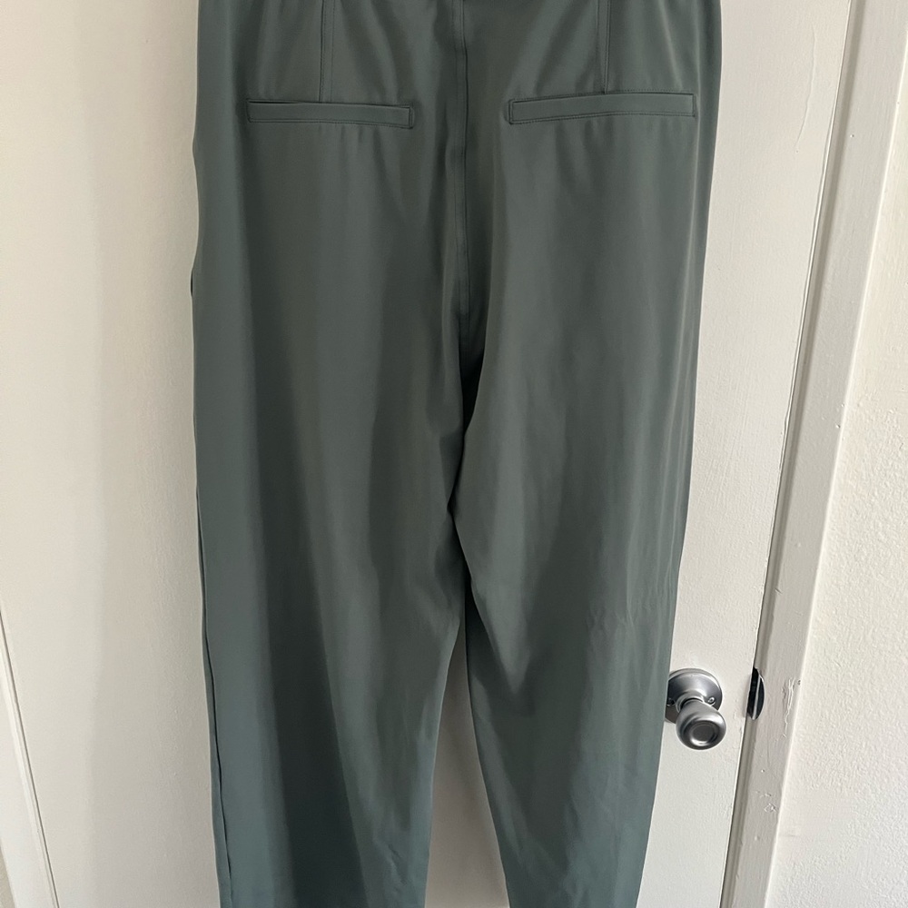 Halara Work Pants M Deep Aquamarine High Waisted Straight Leg Pockets